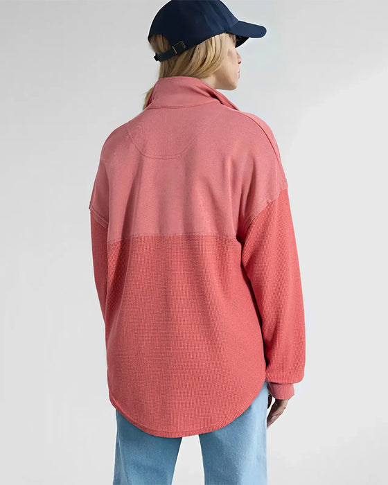 Sweatshirt Halve Rits Wafel Patchwork