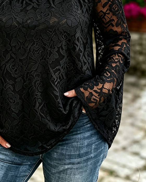 Top Off-Shoulder Kant Patchwork Los