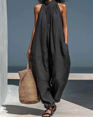 Jumpsuit Halter Hals Mouwloos
