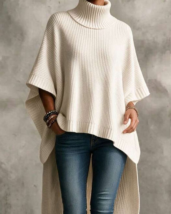 Pullover Turtleneck Cape Onregelmatig