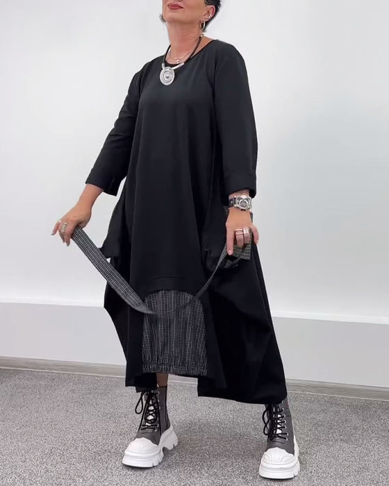 Jurk casual mode losse halter hals