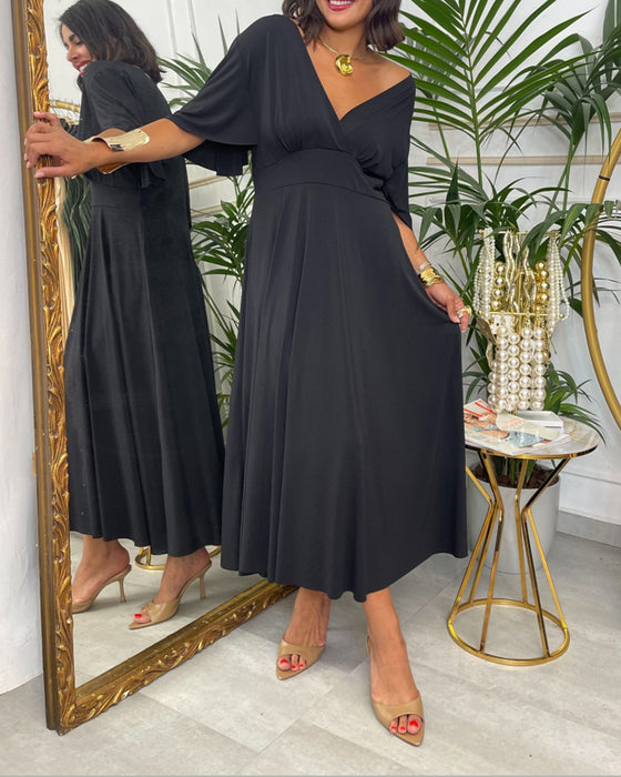 Jurk V-Hals Effen Taille
