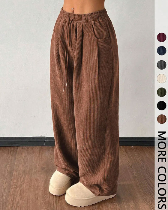 Broek Trekkoord Corduroy Lang