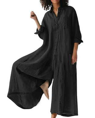 Jumpsuit Knoopsgat Los Gedrapeerd Casual
