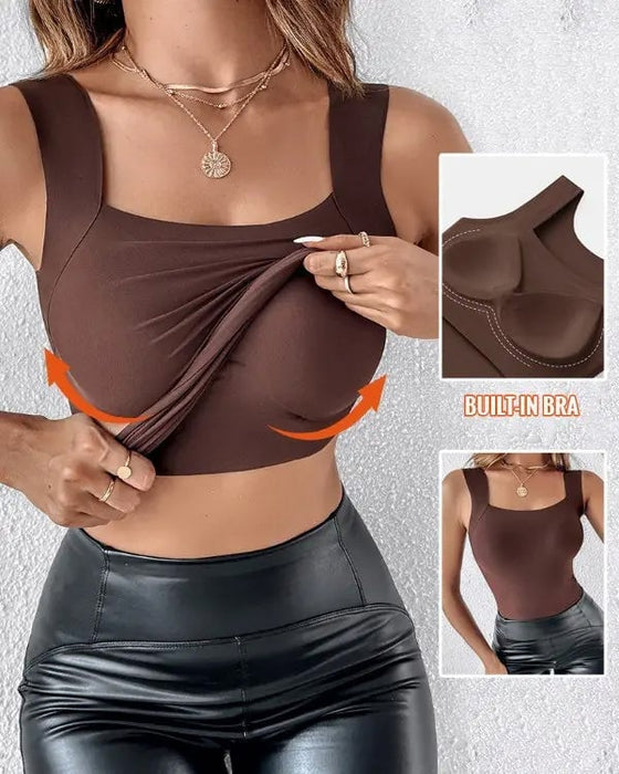 🔥 U-hals Shapewear Tanktop met Ingebouwde Beha