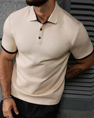 Casual T-shirt Met Kraag, Korte Mouwen