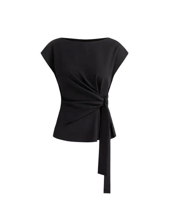 Blouse Off-Schouder Draai Knoop