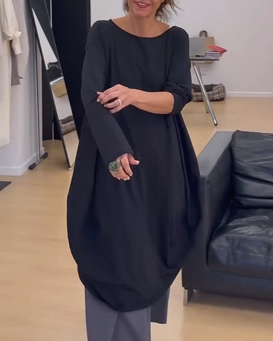 Effen Onregelmatige Casual Jurk