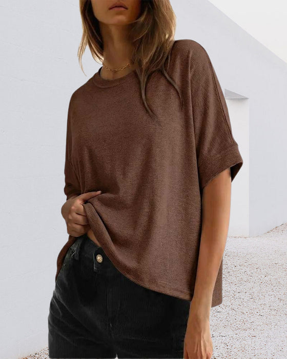 T-Shirt Vleermuis Korte Mouw