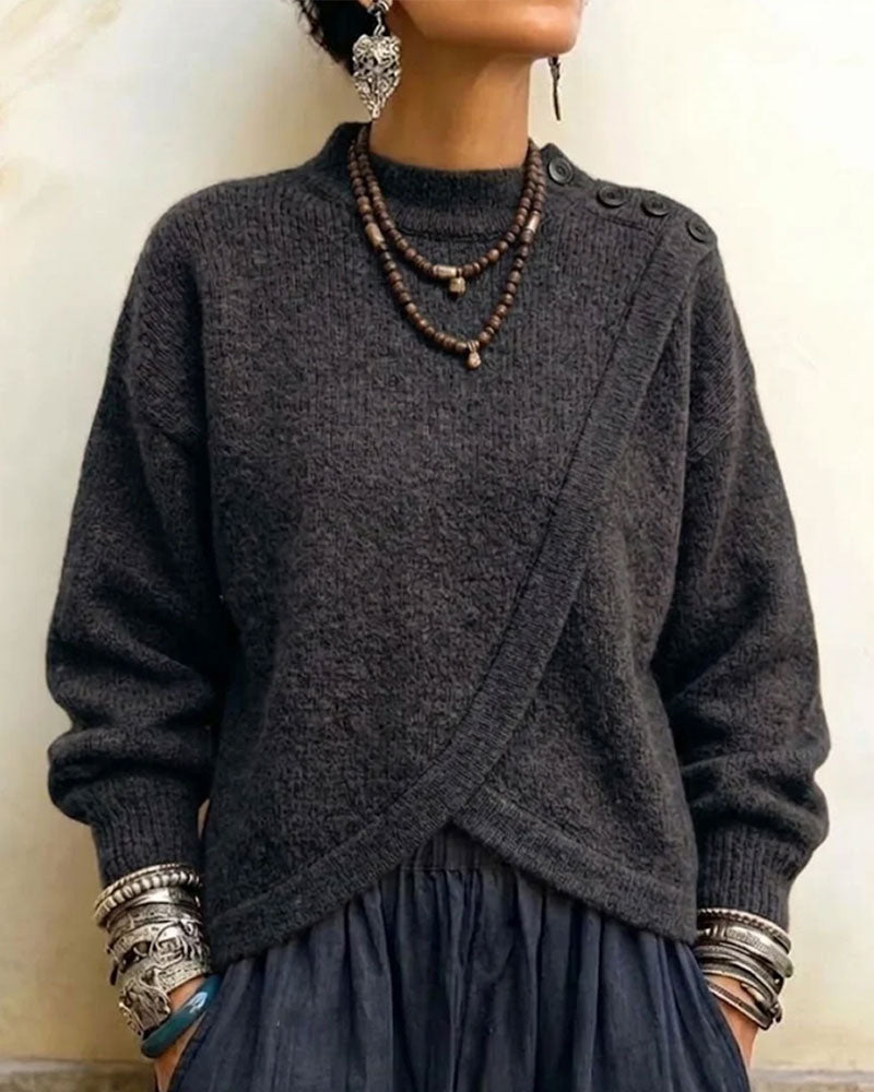 Pullover Turtleneck Kruis Geknoopt