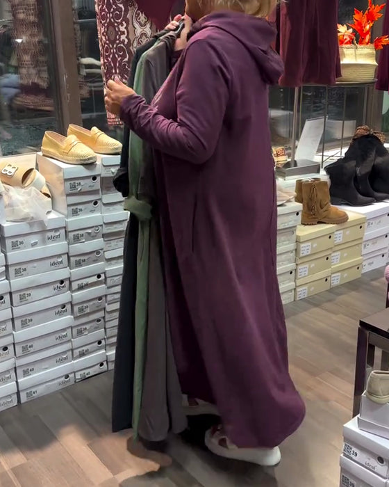 Jurk Met Capuchon Bedrukt Sweatshirt