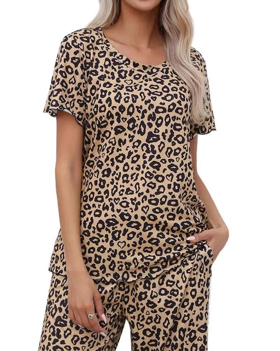 Set Korte Mouw Luipaard Print