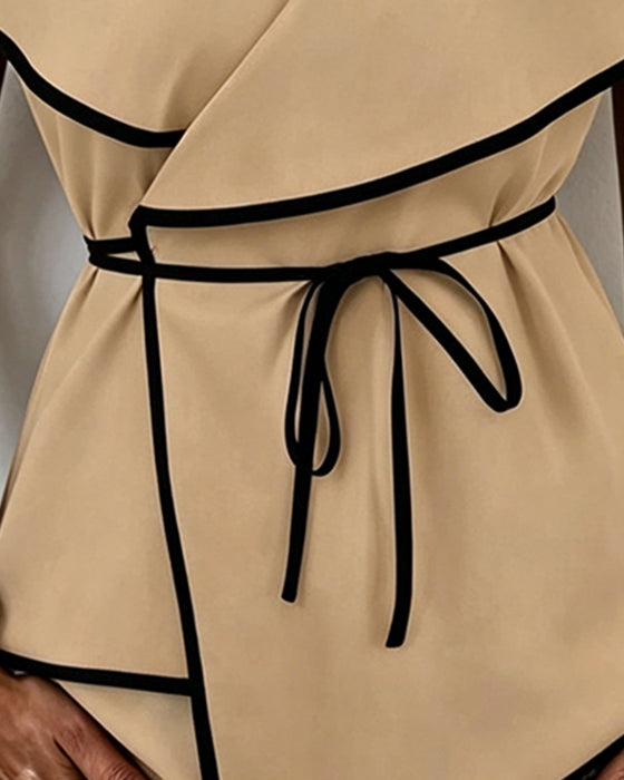 Blouse Ruffle Kruis Strik