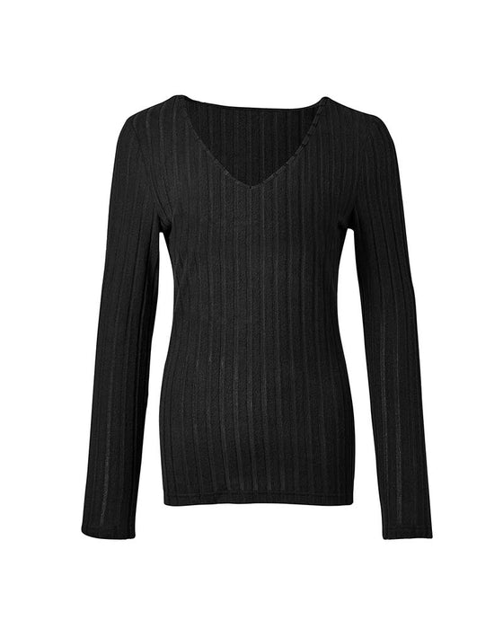 Blouse V-Hals Lange Mouw