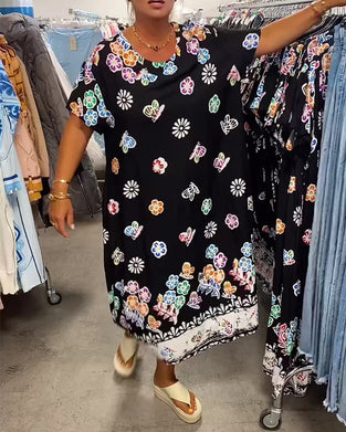 Jurk Oversized Los met Print