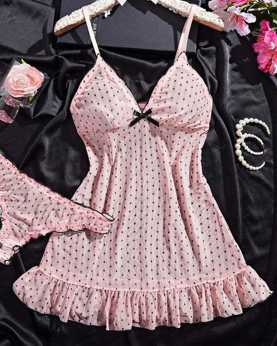 Set Stip Mesh Slaap Jurk
