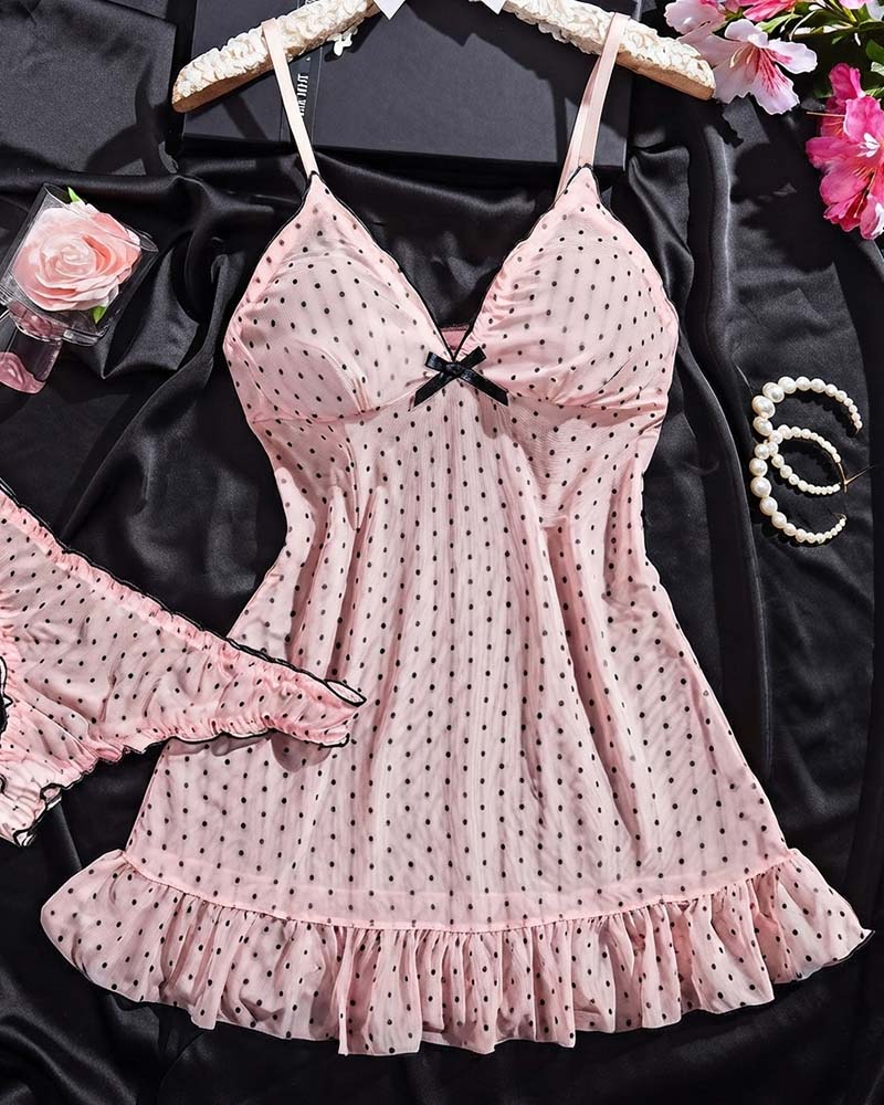 Set Stip Mesh Slaap Jurk