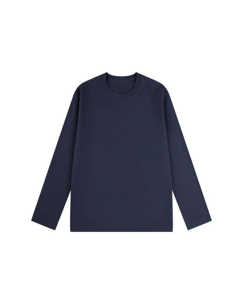 T-Shirt Heren Ronde Hals Lange Mouw Split