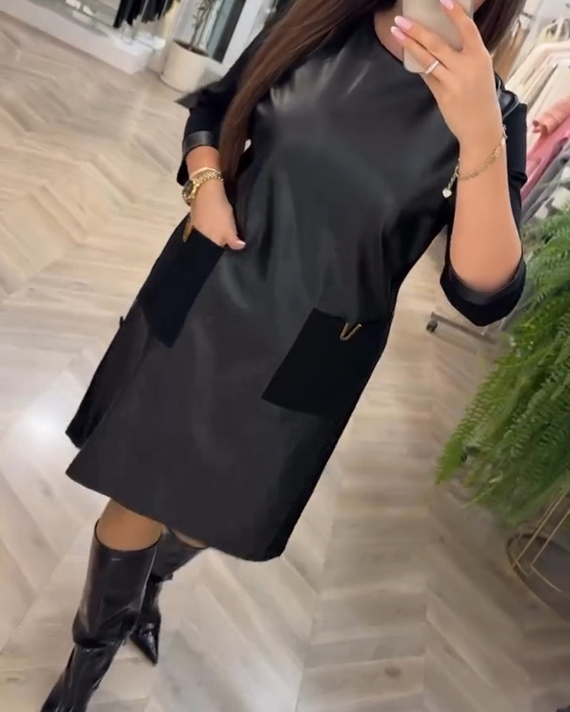 Jurk mode patchwork zak shift