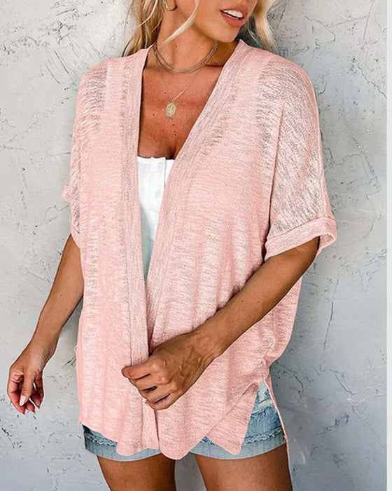 Jas Korte Mouw Casual Effen