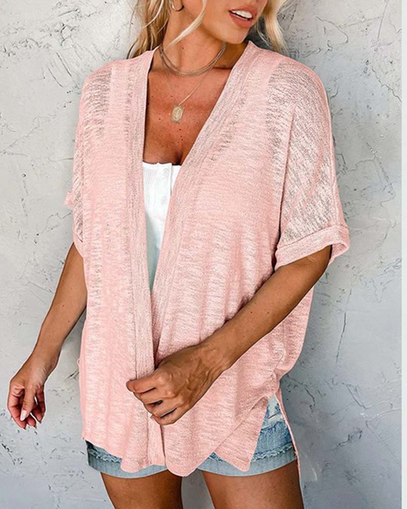 Jas Korte Mouw Casual Effen