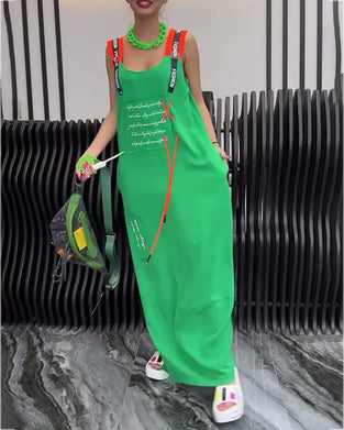 Jurk Mouwloos Gepersonaliseerde Letterprint