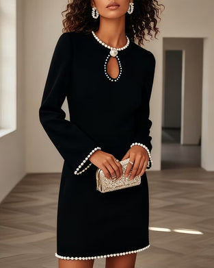 Jurk Stijlvol Lange Mouw Rechte