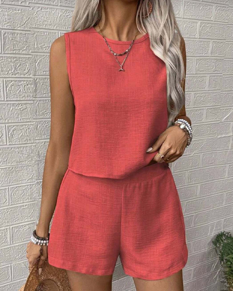Casual Effen Kleur Tweedelig Set