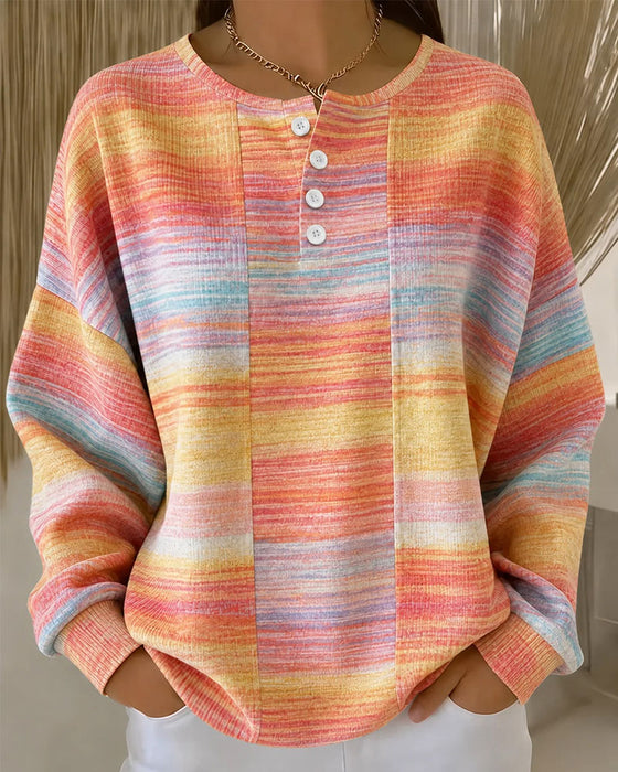 Sweatshirt Rondhals Knoop Ombre