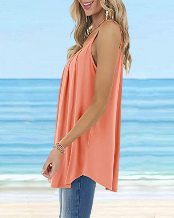 Camisole Dames Basic Ronde Hals
