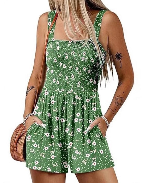 Jumpsuit bloemen casual bandjumpsuit