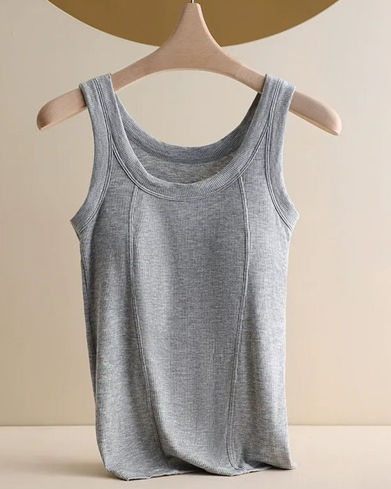 Cami‑Top Effen Kleur Met Ingebouwde Bh