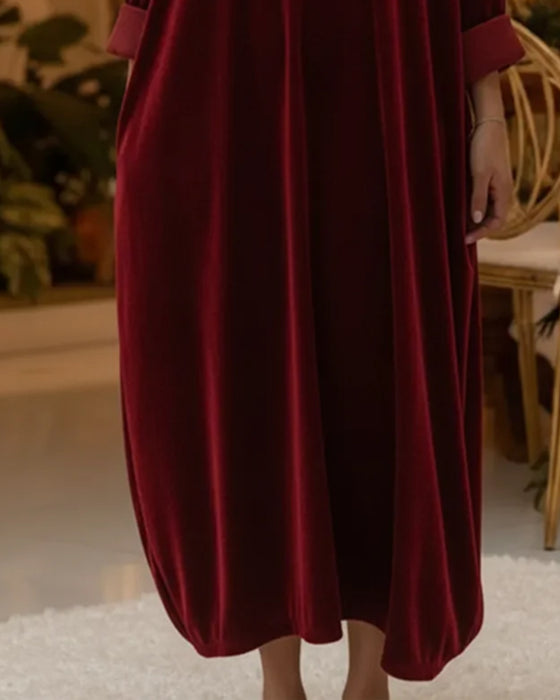 Jurk V-hals Wijd Modieus