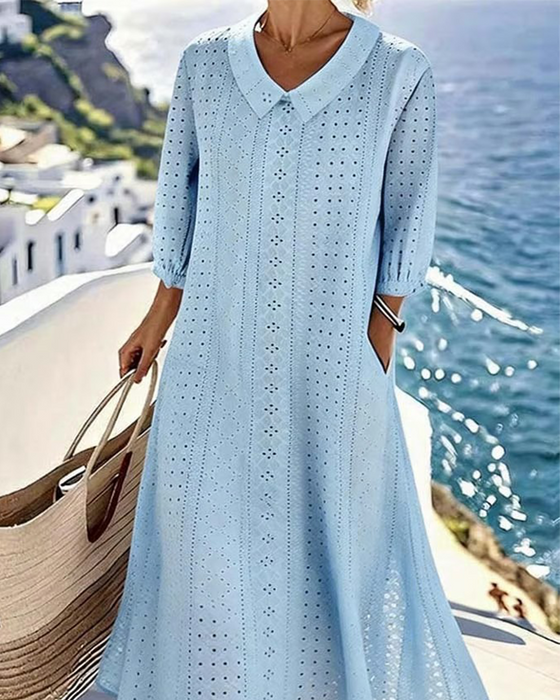Jurk Baby Doll Uitgesneden Hals