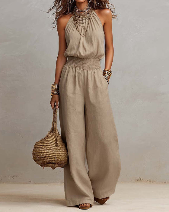 Overal Elegant Halter Gerimpeld