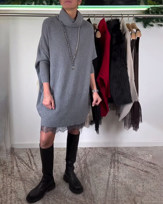 Draagriemen Kant Netjurk Kostuum Hoge Kraag Vleermuismouwen