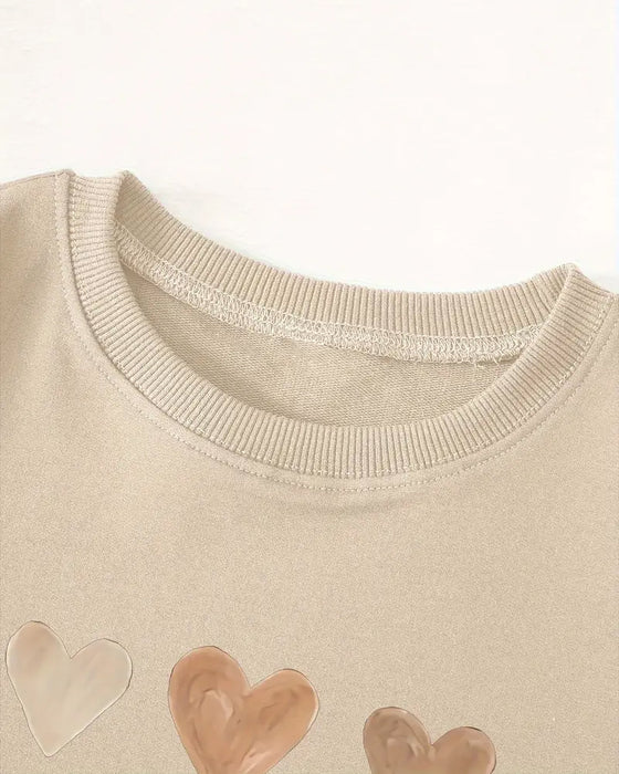 Sweater Kleurrijk Hartvormig Pullover