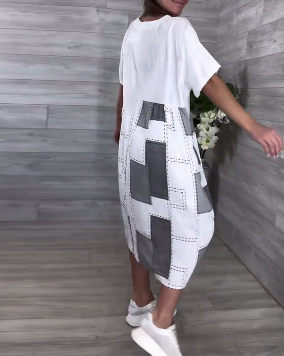 Jurk Straatmode Ronde Hals