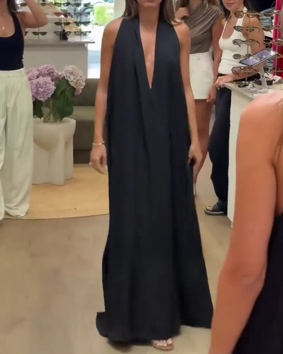 Jurk Elegant Mouwloos Grondlang