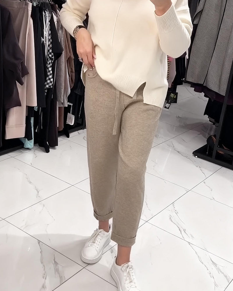 Broek Veters Gebreid Gekort