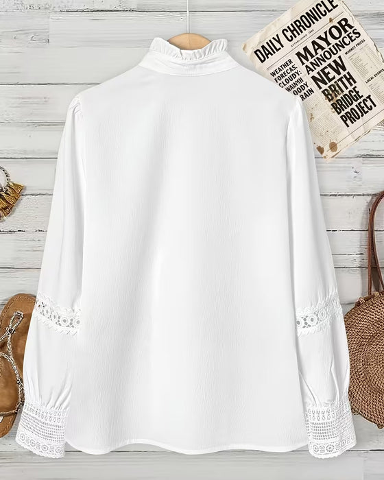 Blouse Met Stijlvolle Ruches Kraag