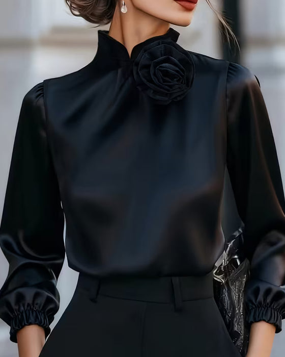 Blouse Turtleneck Roos Lange Mouw