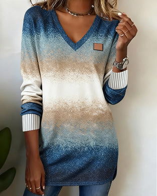 Top Met V-Hals En Raglanmouwen