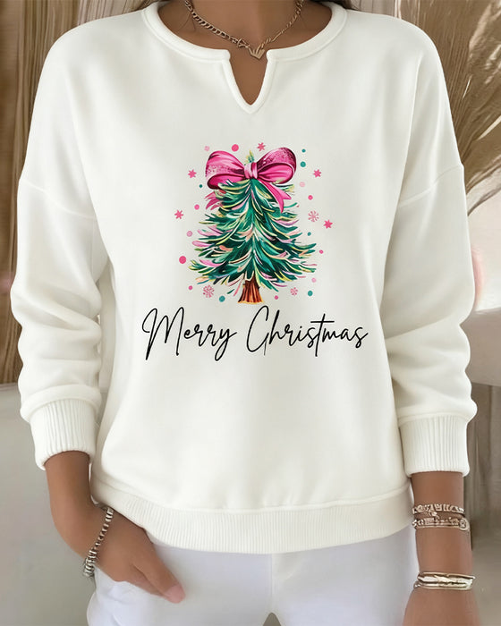 Trui Kerstboom Print Casual