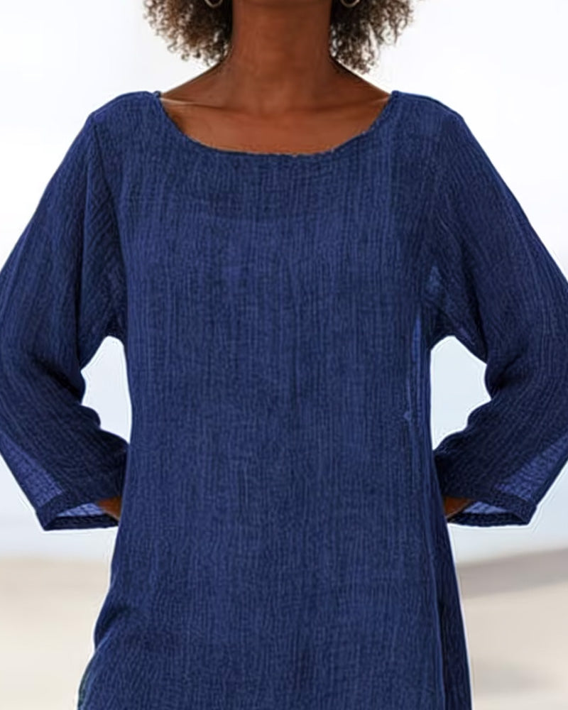 T-Shirt Onregelmatig Lange Mouwen Lichtgewicht