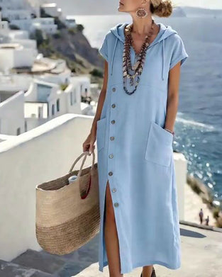 Jurk Capuchon Split Zak Casual