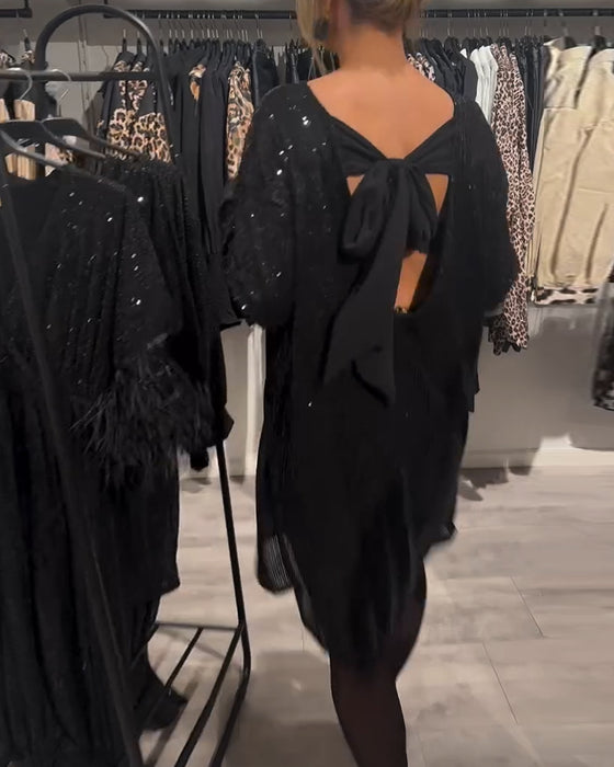 Jurk Met Elegante Rugloze Strappy Pailletten