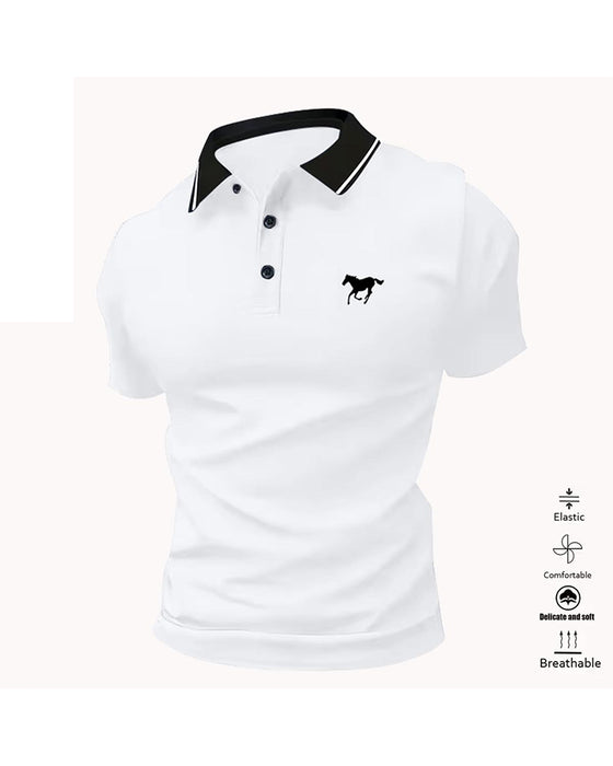 Heren T-shirt Met Kraag, Korte Mouwen