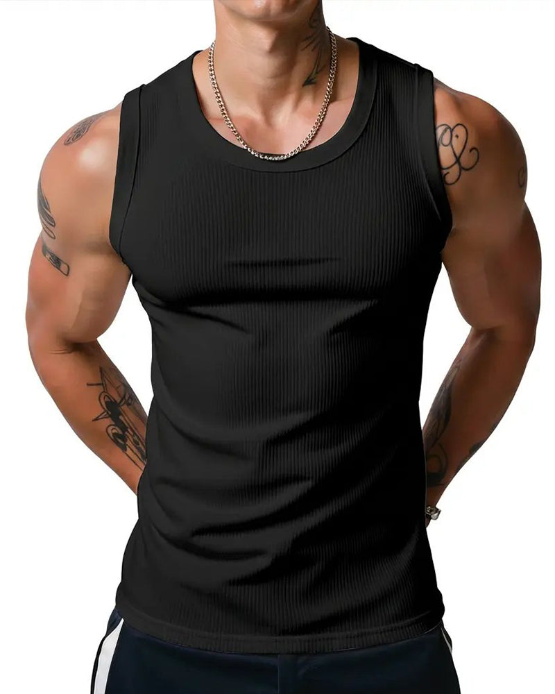 Tanktop Heren Geribbeld Racerback