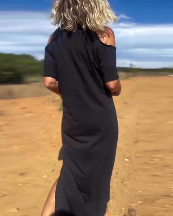 Jurk Fashion Casual Off-Shoulder Slank